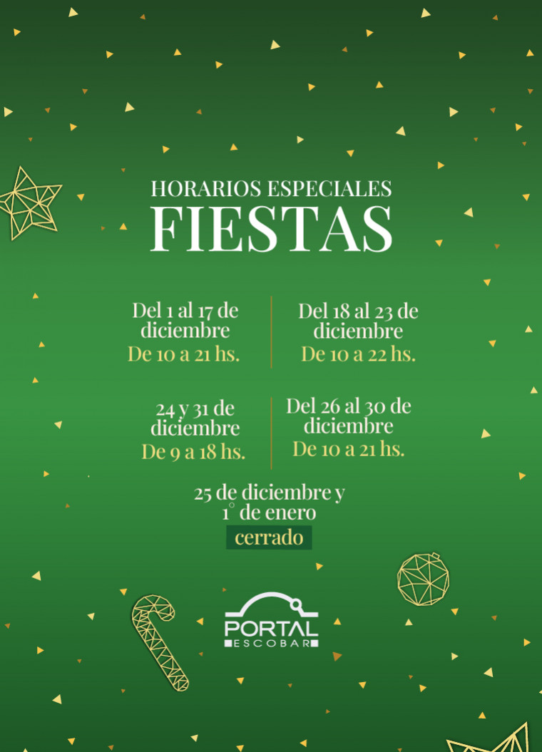 Horarios especiales